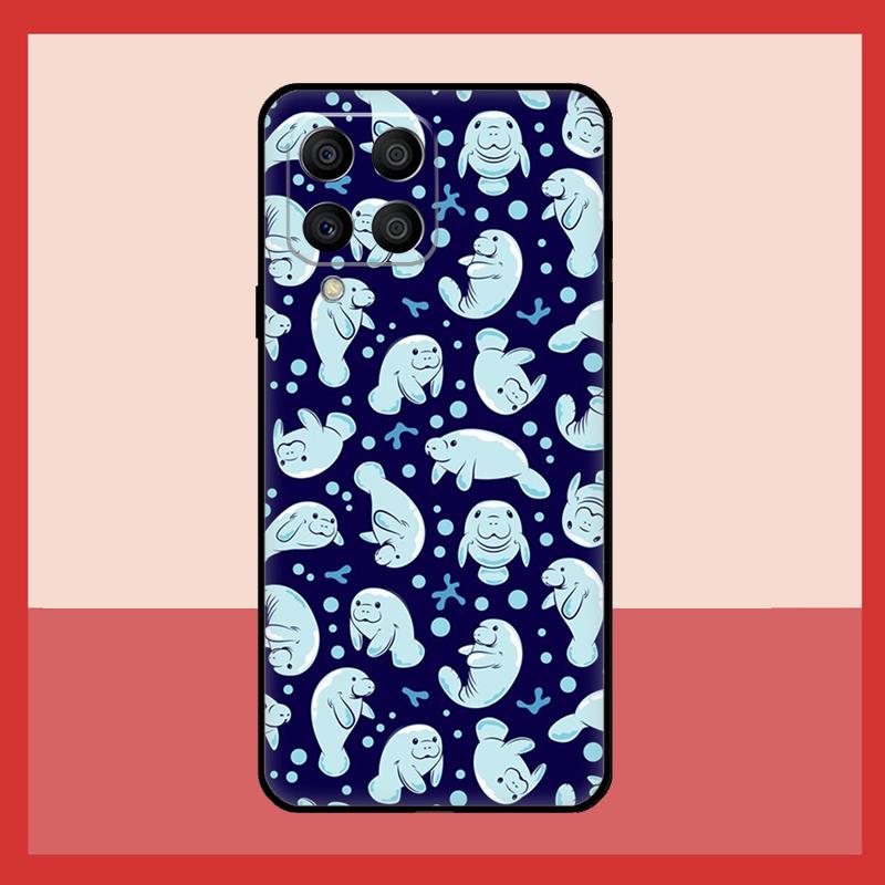 Милый чехол с ламантином для Samsung Galaxy M31 M21 M13 M33 M53 M15 M35 M55 M16 M36 M56 M12 M32 M52 M14 M34 M54
