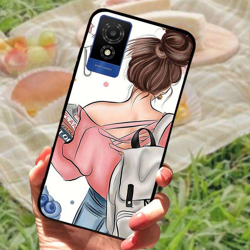 For TCL 501 Case Cover For TCL501 Silicone Soft Marble Black Bumper Funda Coque for TCL 501 T433D Full Protective 2024
