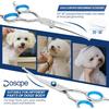 6 in 1 Professional Dog Grooming Scissors Set Pet Hair Cutting Shears Kit, Stainless Steel with Safe Rounded Tips for Dog Cat Other Animals, Right