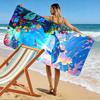 Dolphin and Coral Underwater Ocean Scene Beach towel quick-drying for travel outdoor sports jogging beach and swimming