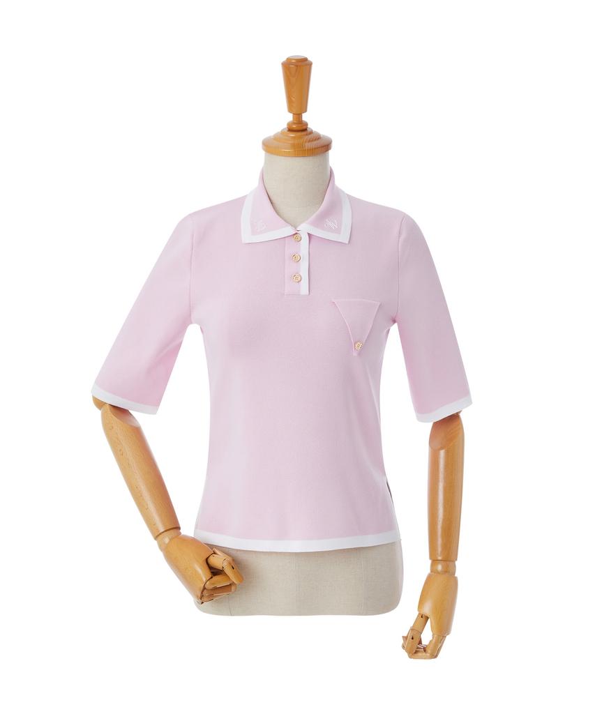 AOW Color Combi T Collar Knit