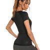 Women Short Sleeve Sauna Suit Sweat Shirts Body Shaper Hot Polymer Slimming Shapewear Fitness Workout Tank Tops Exercise Undershirt