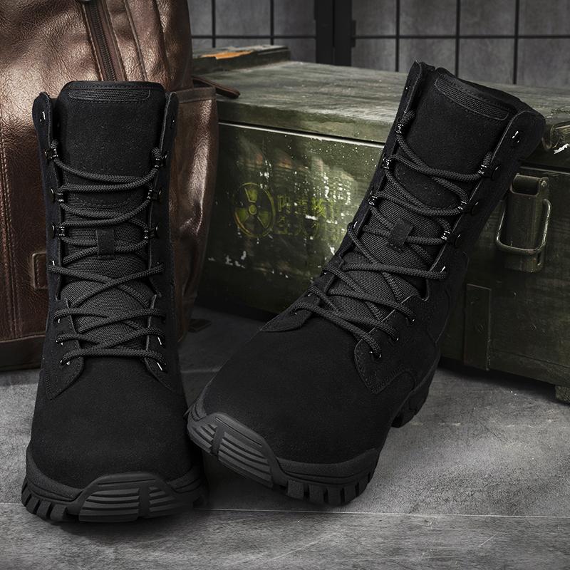 Мужские военные ботинки, уличные альпинистские ботинки, походные ботинки, ботинки для пустыни, водонепроницаемые прочные высокие сапоги, большой размер