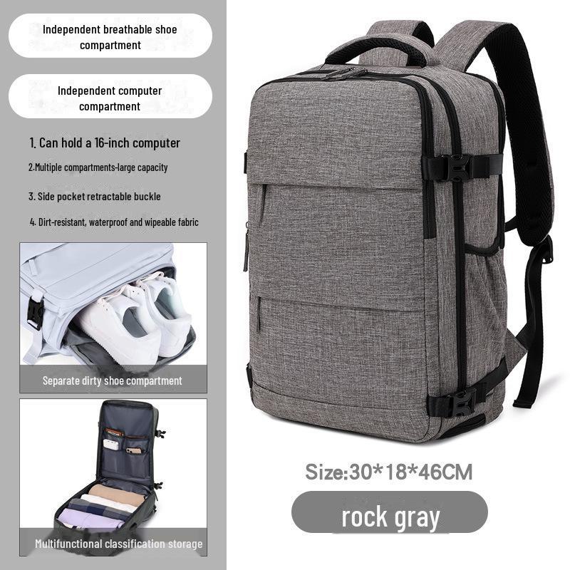 Дорожный рюкзак унисекс с отделением для обуви, легкий и вместительный, подойдет для работы, учебы или работы за компьютером.