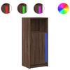 VidaXL Buffet avec LED chêne marron 42,5x34x100 cm bois d'ingénierie, meuble de rangement, meuble de rangement cuisine, 852158