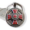 Red Cross Knight Vintage Round Alloy Key Holder For Party And Holiday Gifts