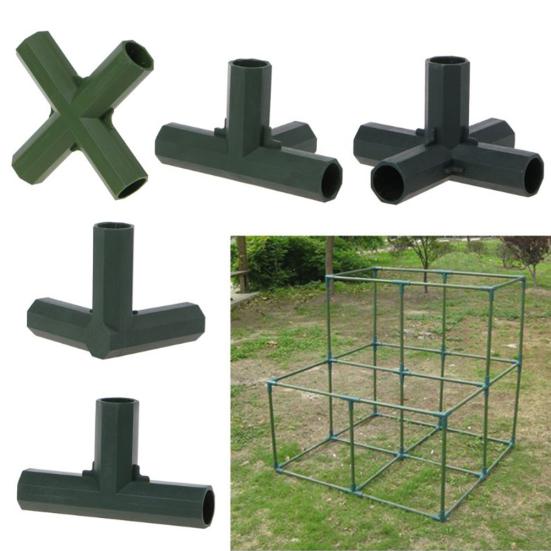 5Pcs Plastic 16mm 3/4/5 Ways Hose Connector DIY Assemble Rack Tube Joint Adaptor