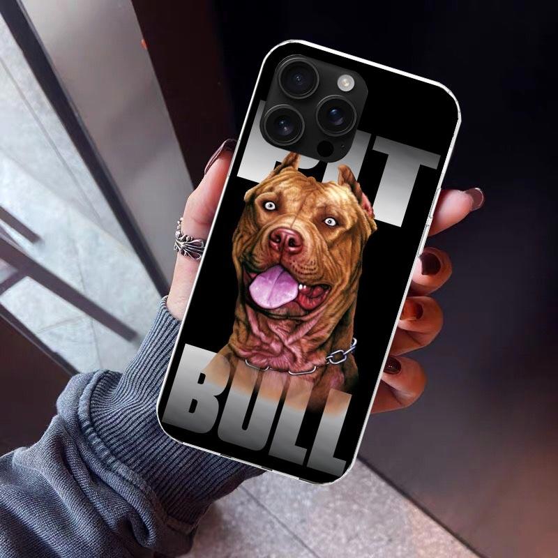 Pit Bull Pet Dog Pitbull Phone Case For iPhone 17 Air 11 13 Mini 14 15 Plus 16 12 Pro Max 16E SE 7 8 Pattern Soft TPU Back Cover