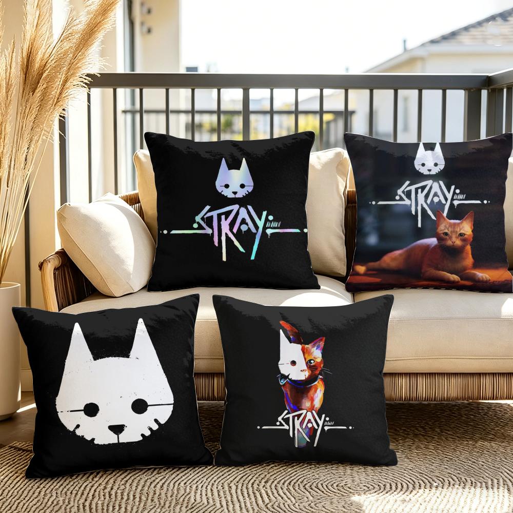 Game SStray Cushion Cover Soft Plush Throw Pillow Cover DoubleSided Decorative Cushion Case Sofa Bedroom Home Decor