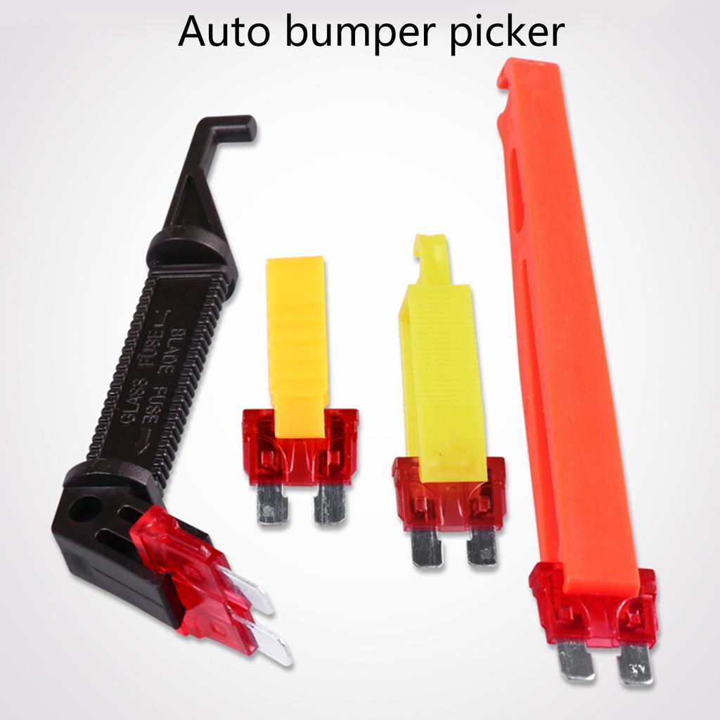 4x Fuse Puller Tool for Rv, Truck, Vehicle Yellow Clips Mini and Standard Fuse Auto Fuse Extraction Tweezer Tools Fuse