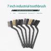 3/6/12 Pcs Industrial Toothbrush Mini Copper Steel Wire Brush Stainless Steel Wire Brush Dirt Hard Cleaning Toothbrush