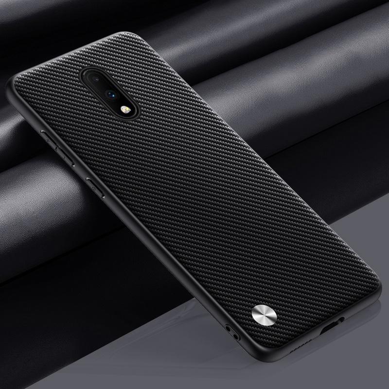 Luxury PU Leather Case For OnePlus 7 Back Cover Matte Silicone Shockproof Full Protection Phone Case For One Plus 7 OnePlus7