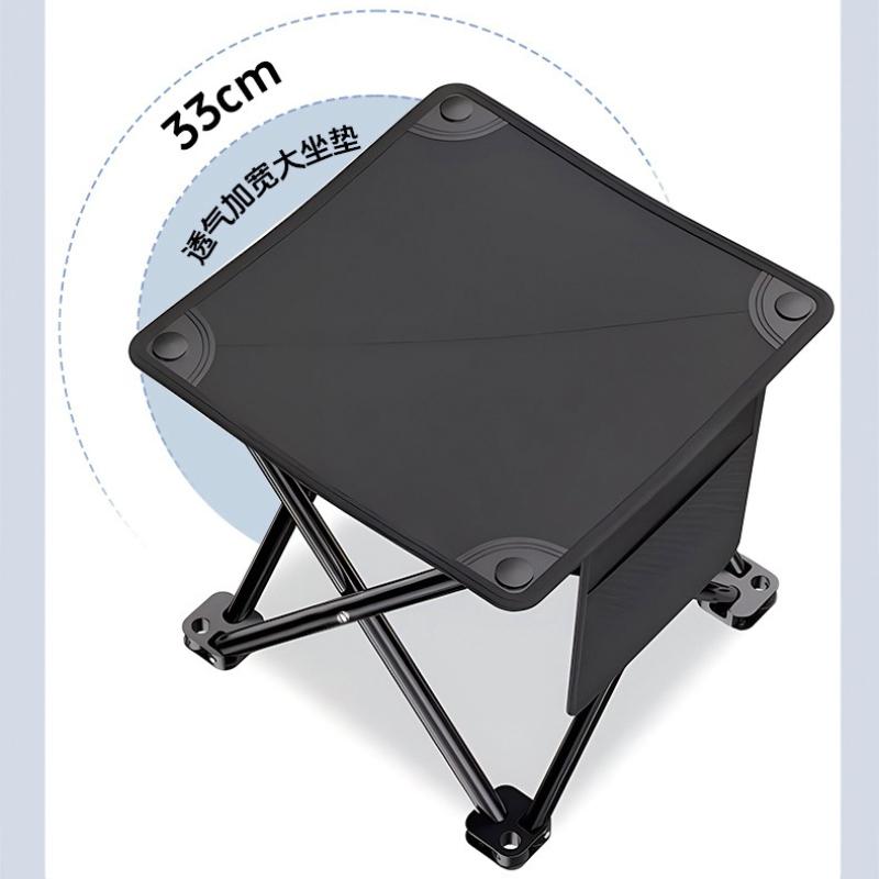 Camping Chair Portable Folding Stool High Load Bearing Durable Small Chair Fishing Stool Camping Stool with Storage Bag