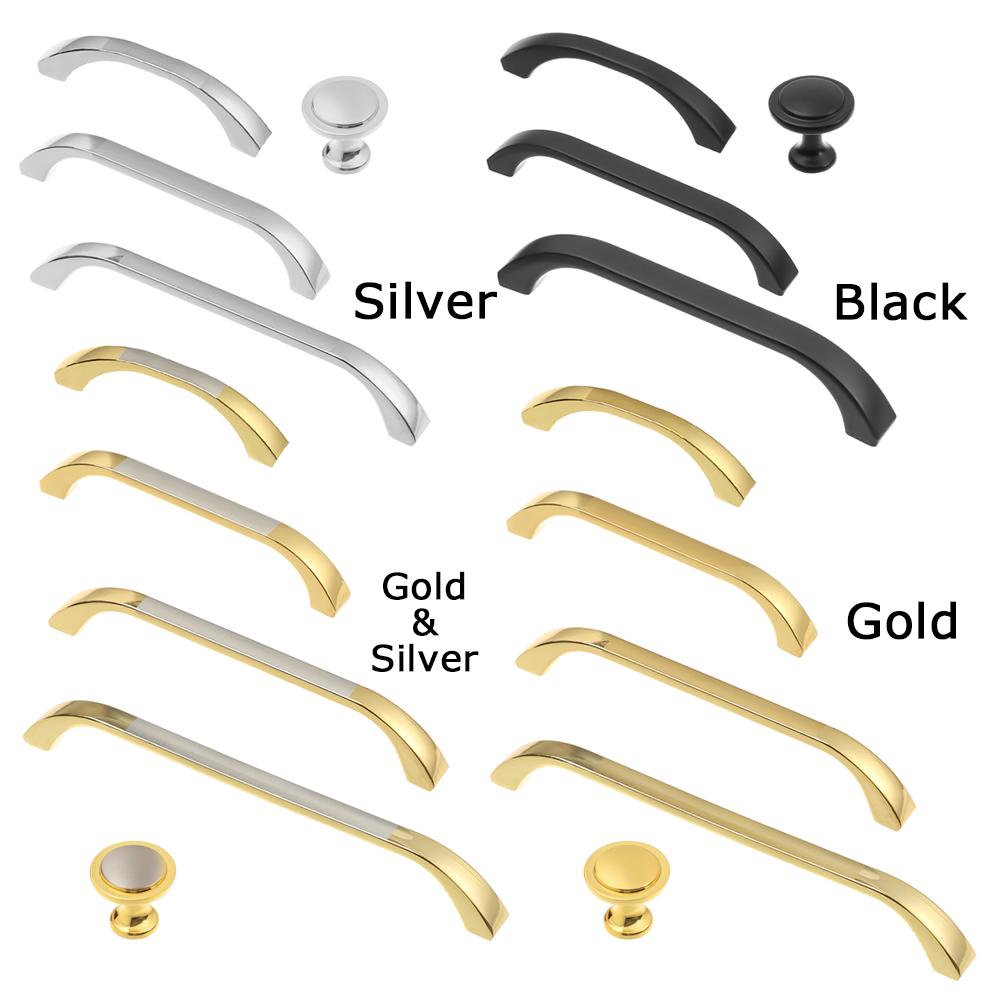 Modern Kitchen Zinc Alloy Furniture Hardware Cabinet Door Handle Wardrobe Door Knob Drawer Handles