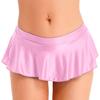 Women Elastic Low Waist Tight Pleated Skirts Night Club Wear Elastic Short Mini Skirt