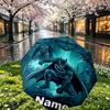 Custom Name Personalized Batman Print Umbrella, Auto Open Close, 8‑Rib Sturdy Frame, Commute Camping Hiking Use, Birthday Gift