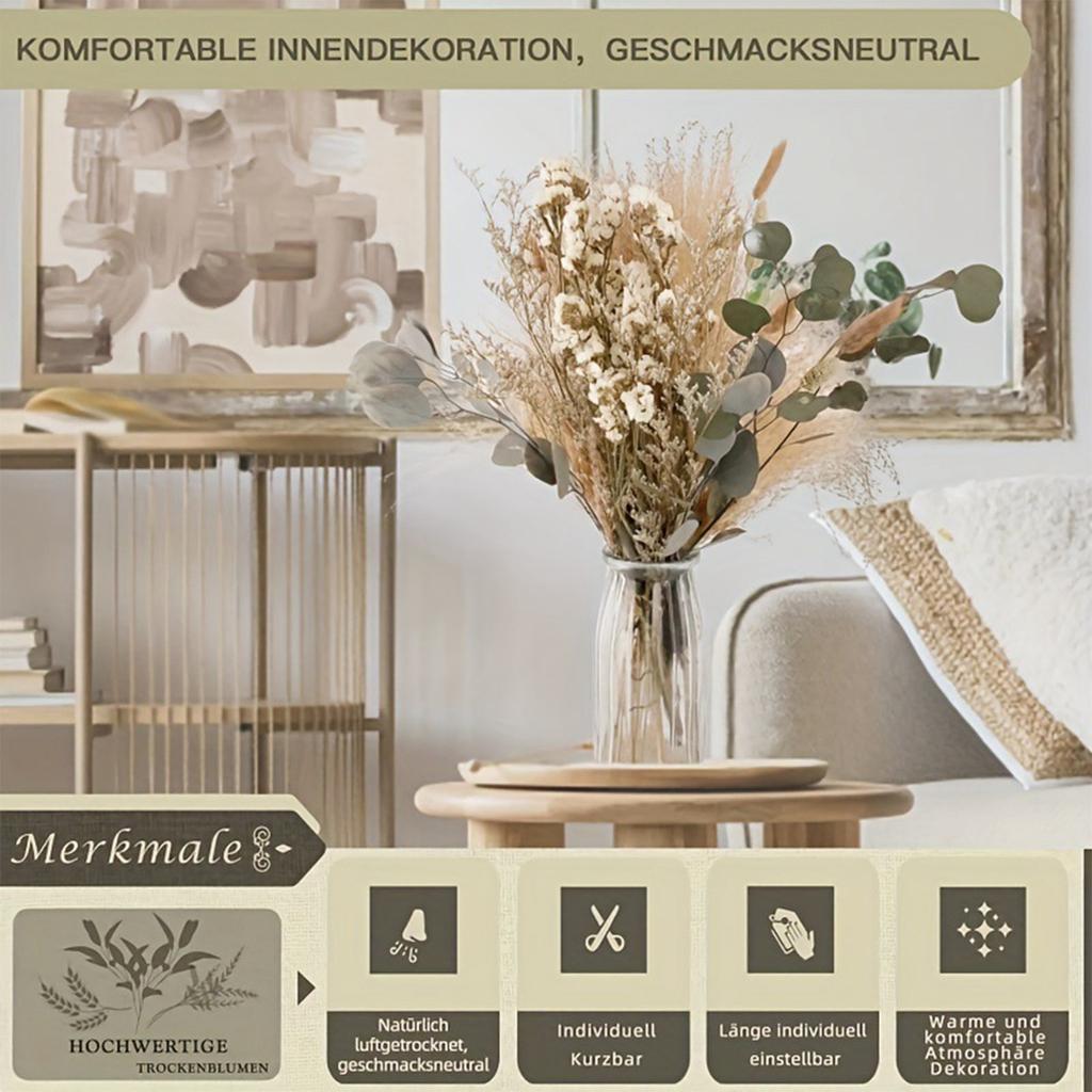 45pcs Dried Flower Bouquet, Natural Mix And Decoration, High-end Living Room Decoration