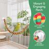 Colorful Design Cotton Rope Perch Adjustable Length U Shape Stand Bird Climbing Toy  For Parrots