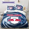 Custom Name,RB Leipzig Pattern Bedding Home Decoration Birthday Gift ( 1 duvet cover + 2 pillowcase, without core),fan merchandise.