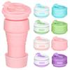 350 мл пищевые походные складные стаканы для воды для кемпинга на открытом воздухе складные силиконовые кружки для чая и кофе с крышкой