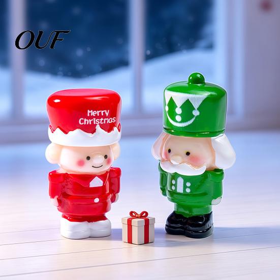 Holiday Landscape Accents for Fairy Gardens Mini Christmas Figurines, Small Dollhouse Decorations, Micro Ornaments Tabletop Display DIY Ornaments,