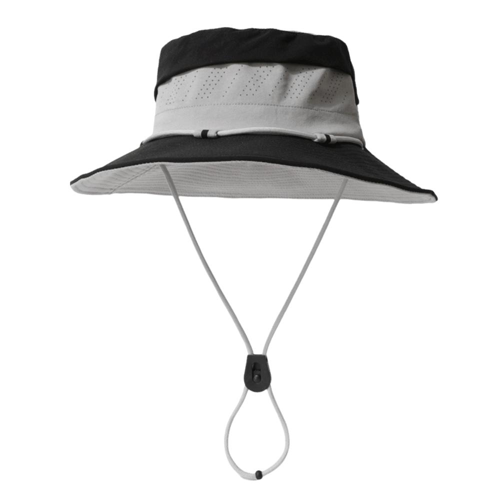 Color Blocking Sun Protection Bucket Hat Big Brim Sun Hat Fashion Sunscreen Fisherman Hat  Girl