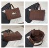 Versatile Large Capacity Canvas Tote: Fashionable Shoulder or Handheld School Bag for Commuting and Shopping