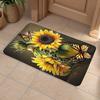 1PC Sunflowers Pattern Door Mats Kitchen Rugs Non-Slip Pop Arts Design Living Room Rugs Bath Mat Carpet for Sink Laundry Decor