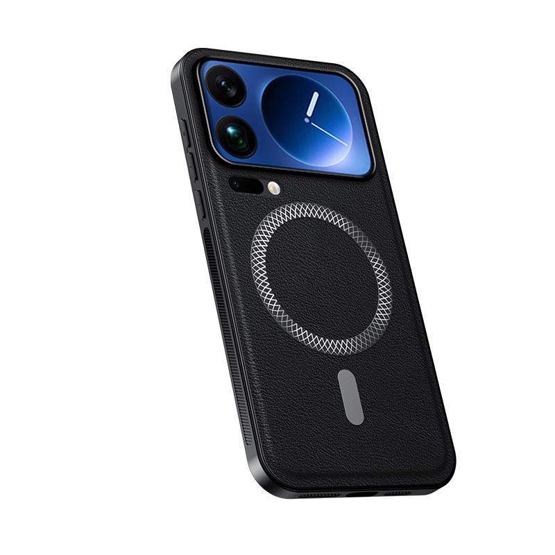 Для Xiaomi Mi 17 Pro Max Чехол Роскошный Магнитный Защитный Чехол-накладка из ПУ кожи MagSafe для Xiaomi Mi 17Pro Чехол для телефона