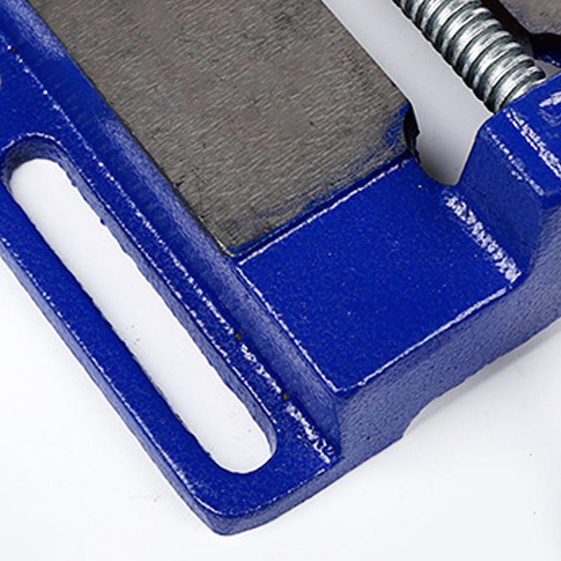 Drill Press Vise Steel Wide Opening Firm Clamping Machine Bench Clamp Tool for Woodworking 3in Blue