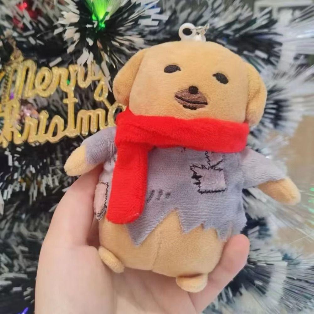 Stuffed Animal Dipping Sauce Dog Funny Pendants Puppy Plush Keychain Dog Plush Doll  Adult Children