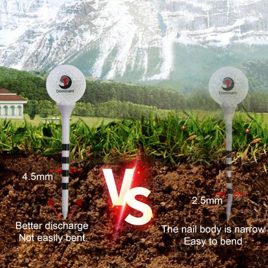 10Pcs 38/70/82MM Golf Tee Striped Height Adjustable Sharp Tip Plastic Golf Ball Holder Golf Training Aid Spike Kit Golf Accessories Golfer Gifts