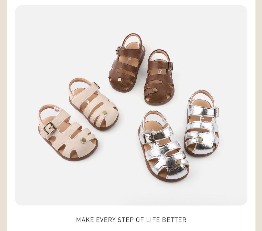 Мягкие туфельки-принцессы для малышей - Стильные закрытые сандалии для первых шагов (1 год)