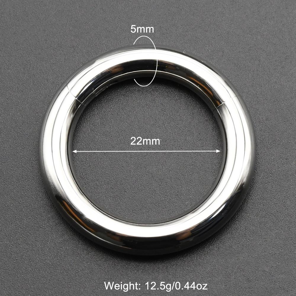 Smooth Hinged Stainless Steel Segment Hoop Ring 00G Large Size Septum Clicker BCR PA Piercing Nose Ring Ear Stretcher Weights