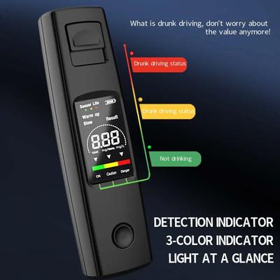 Цифровой ЖК-алкотестер, тестер алкоголя в выдыхаемом воздухе, алкотестер типа C, перезаряжаемый цифровой детектор Alcoholimetro для вождения в нетрезвом виде