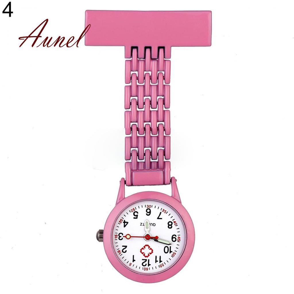 Металлическая карманная кварцевая аналоговая брошь с зажимом для медицинской медсестры, часы-брелок