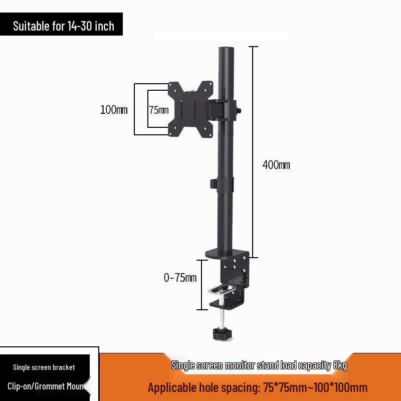 Dual Screen Rotating Monitor Stand for 14-27 Inch Displays with Adjustable Arm and Lifting Telescopic Feature