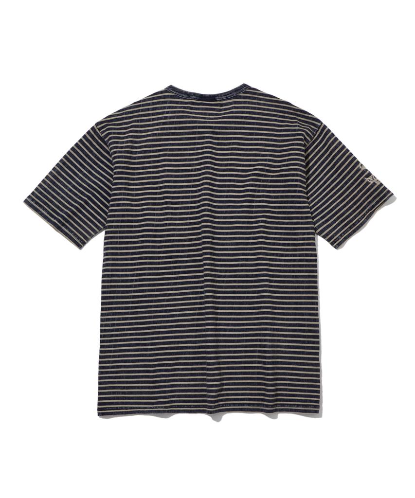PENFIELD [Trailwear] Indigo Stripe Mini Terry Marine Embroidery T-Shirt Beige_Fs2Kt15U