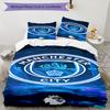 Manchester City F.C Printed Pattern Duvet Cover Set – includes 1 duvet cover and 2 matching pillowcases Bedroom decor Christmas gifts