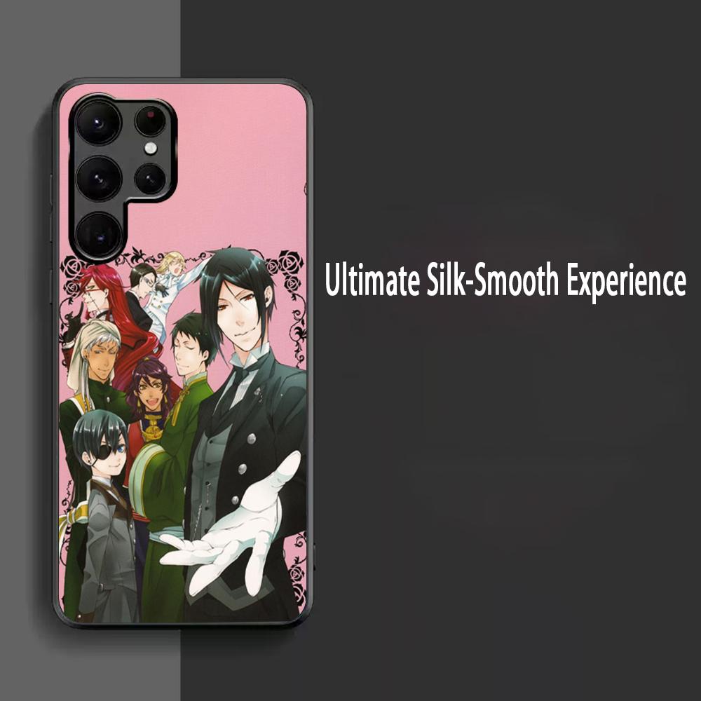 Темная мода Чехол для телефона Черный дворецкий Для Samsung Galaxy S25 S24 S23 S22 S21 S20 Plus Ultra Note20 Мягкий черный
