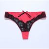 Sexy Bra Cover Color Collision Design Hollow Lace Embroidery Hotsweet Women's Lingerie Set Underwear+G-string