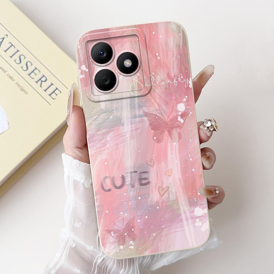 Чехол для Realme C61 Чехол RealmeC63 RMX3939 Роскошный Чехол с Конфетной Расцветкой Мягкий Силиконовый Чехол для Realme C63 C 61 Narzo N63 Сумки RealmeC61