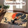 Custom Name Crystal Velvet Rug,Jujutsu Kaisen Comfortable Anti Slip Floor Mat For Room Decoration