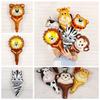 Supplies Safari Jungle Animal Head Tiger Lion Monkey Giraffe Cow Foil Balloon Kids Inflatable Toys
