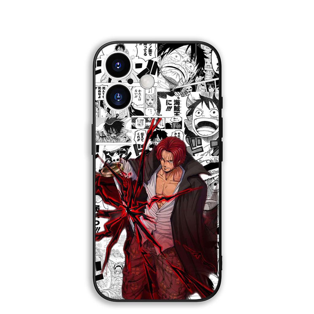 Cover for Samsung Galaxy A56 A26 A36 A10 A20 A30 A31 A32 A50 A55 A52 A53 A33 A12 A14 Phone Case Shanks Red Hair One Pieces Luffy