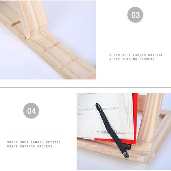 Yousheng Деревянная подставка для книг Книжная полка Эргономичная подставка для чтения для ноутбуков планшетов Регулируемая детская обучающая подставка