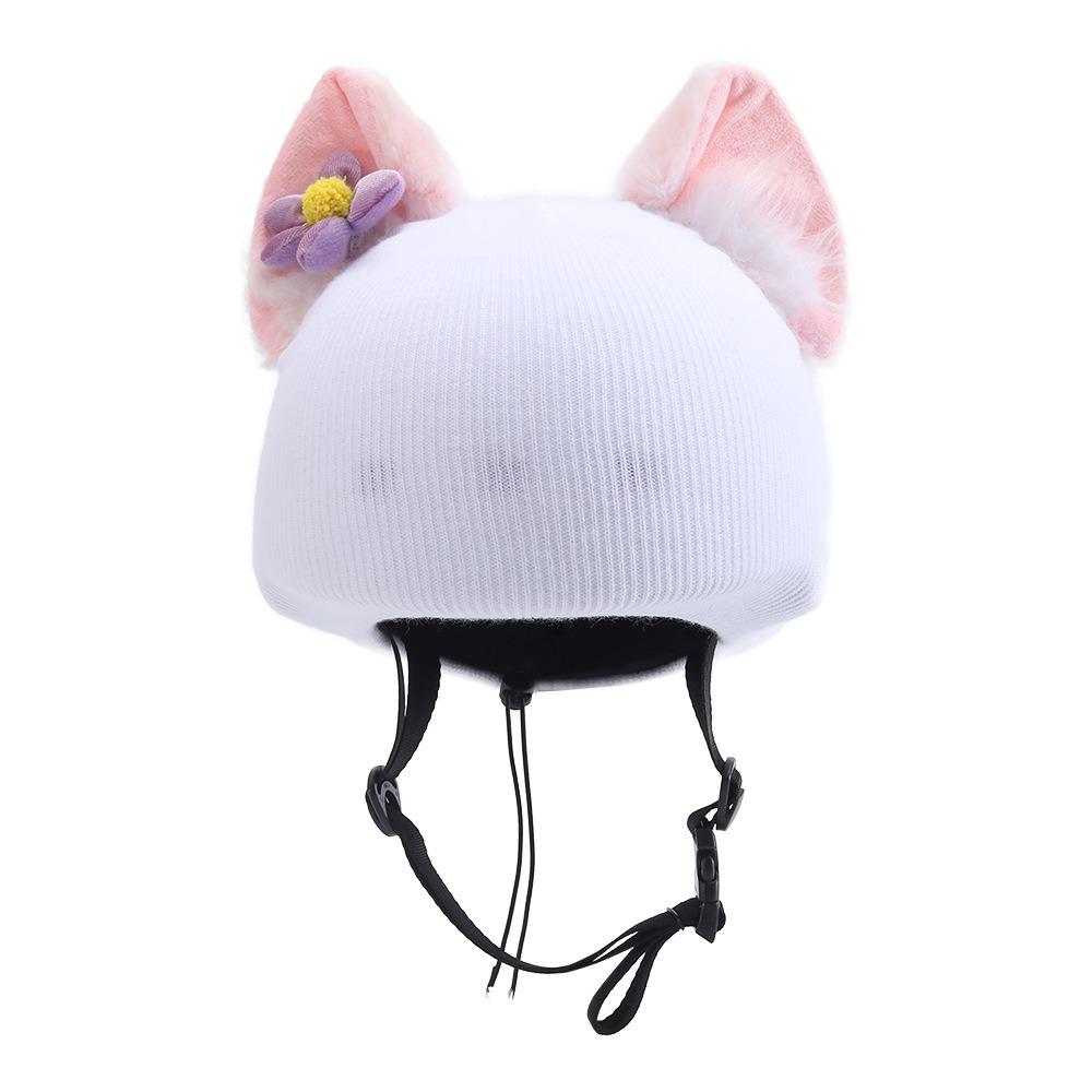 Ski Helmet Hat Cover Cute Cartoon Cat Ears Baby Same Single and Double Board Battery Helmet Cover Unisex