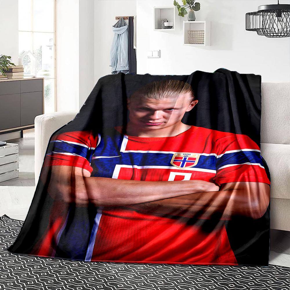 Haalands Number Jersey Blankets Flannel Printed Breathable Warm Throw Blanket for Home Office Bedspreads 0708a84