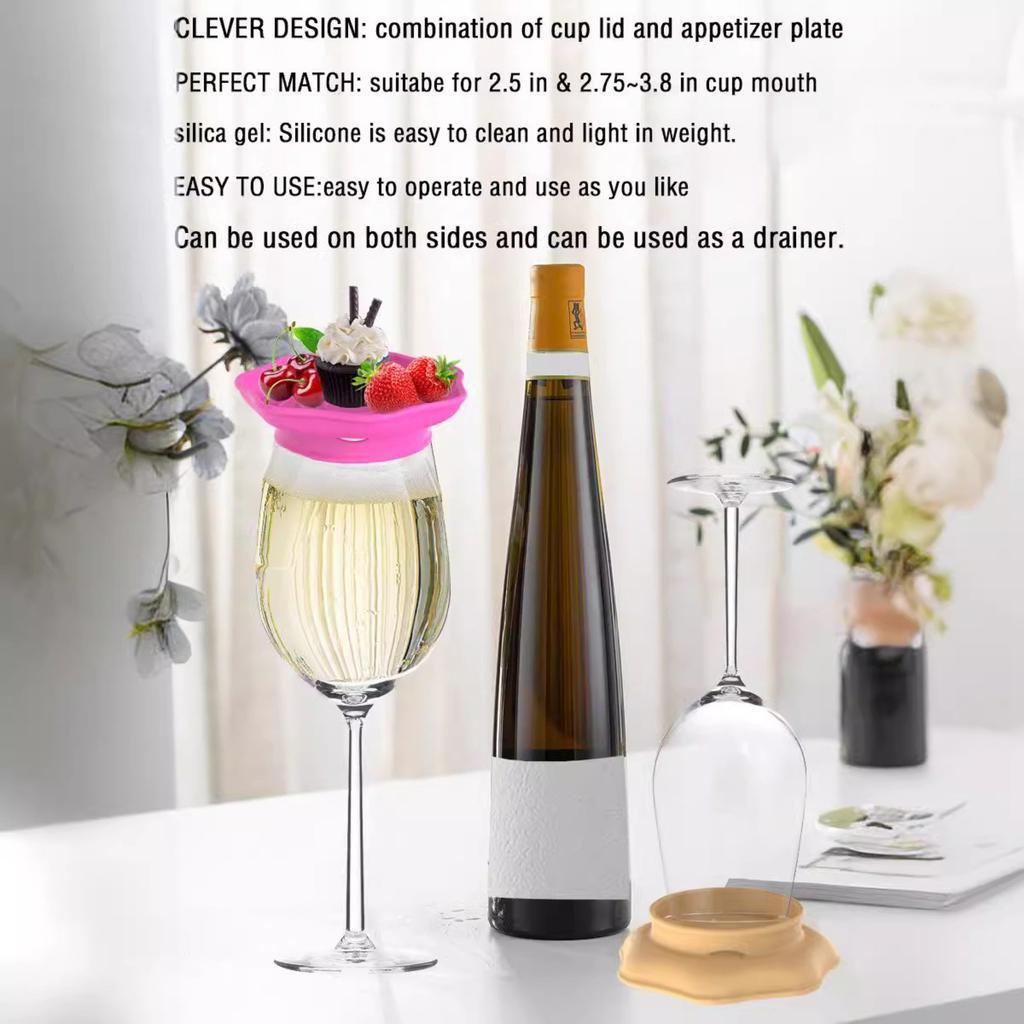 Силиконовая крышка для подноса для вина и закусок