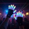 Светящиеся перчатки для рейва с подсветкой пальцев LED разноцветные мигающие перчатки с подсветкой пальцев Рождественские подарки для детей Наполнители для чулок Перчатки
